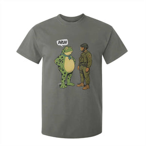Funny Frog Bruh Resist Meme T Shirt For Kid Free Portland Oregon Political Satire TS02 Military Green Print Your Wear