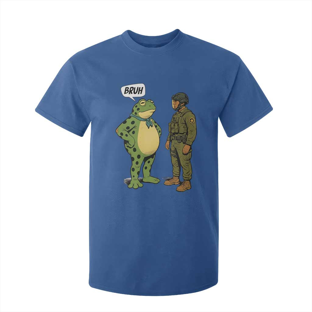 Funny Frog Bruh Resist Meme T Shirt For Kid Free Portland Oregon Political Satire TS02 Royal Blue Print Your Wear