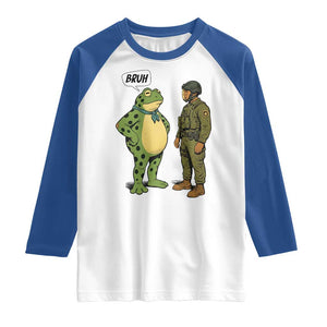 Funny Frog Bruh Resist Meme Raglan Shirt Free Portland Oregon Political Satire TS02 White Royal Print Your Wear