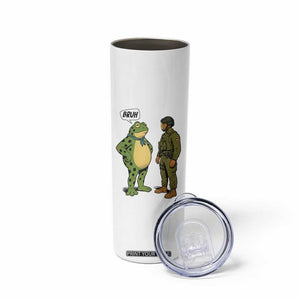 Funny Frog Bruh Resist Meme Skinny Tumbler Free Portland Oregon Political Satire TS02 Print Your Wear