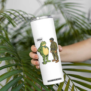 Funny Frog Bruh Resist Meme Skinny Tumbler Free Portland Oregon Political Satire TS02 Print Your Wear