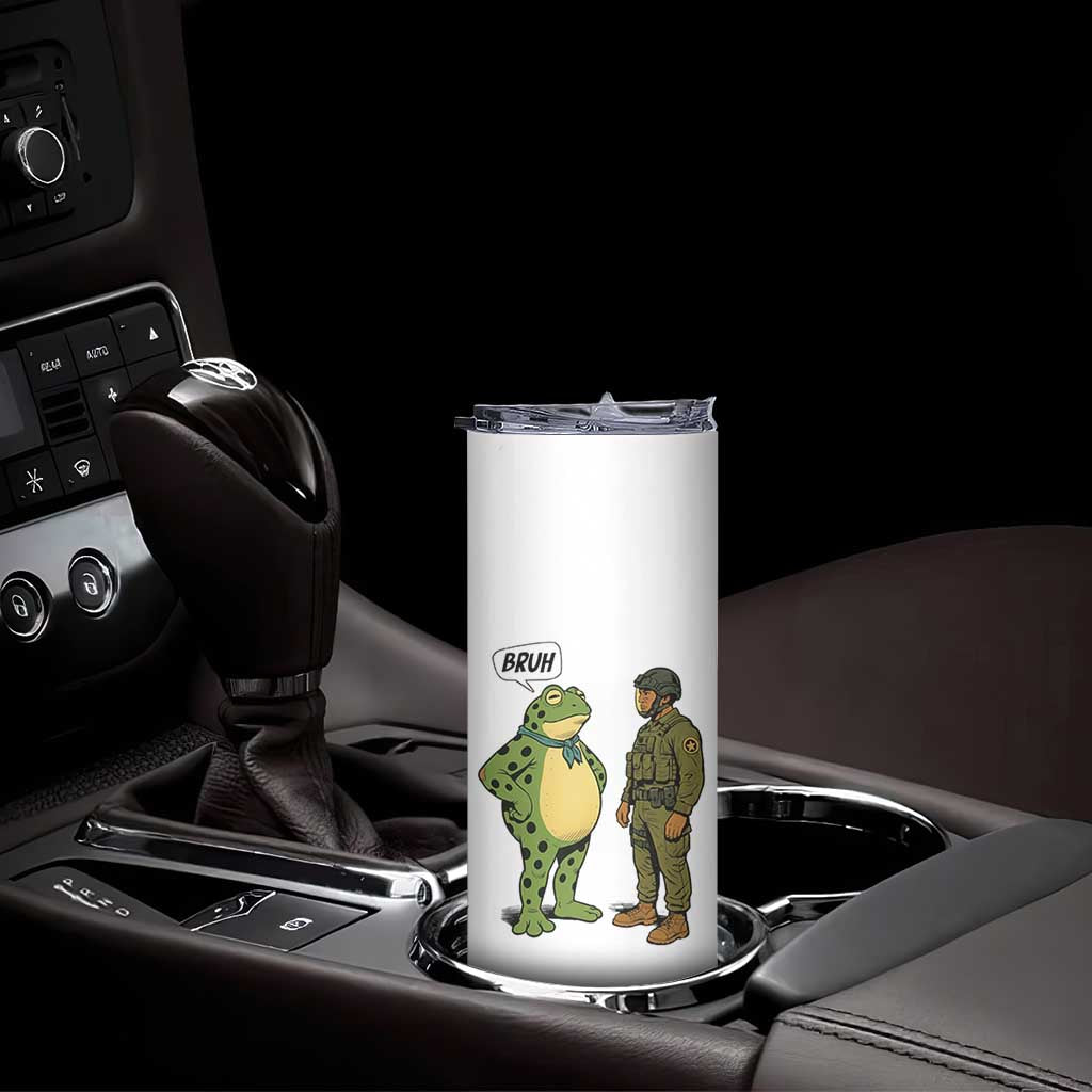 Funny Frog Bruh Resist Meme Skinny Tumbler Free Portland Oregon Political Satire TS02 Print Your Wear