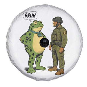 Funny Frog Bruh Resist Meme Spare Tire Cover Free Portland Oregon Political Satire TS02 Print Your Wear