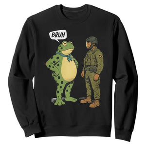 Funny Frog Bruh Resist Meme Sweatshirt Free Portland Oregon Political Satire TS02 Black Print Your Wear
