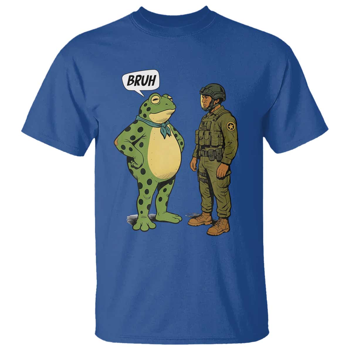 Funny Frog Bruh Resist Meme T Shirt Free Portland Oregon Political Satire TS02 Royal Blue Print Your Wear