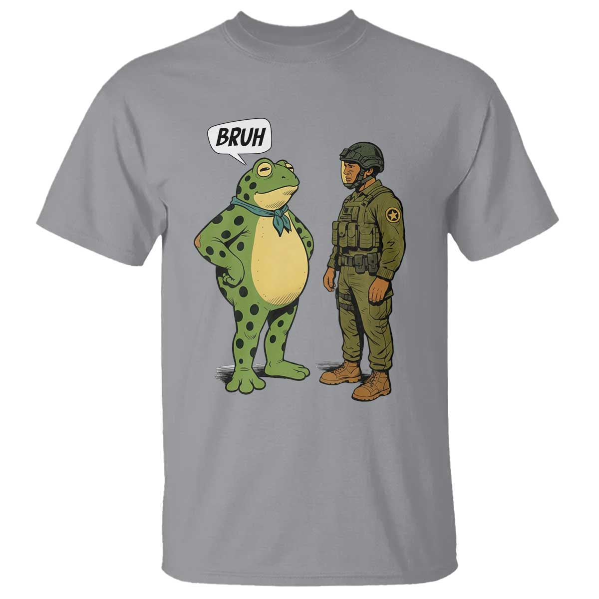 Funny Frog Bruh Resist Meme T Shirt Free Portland Oregon Political Satire TS02 Sport Gray Print Your Wear