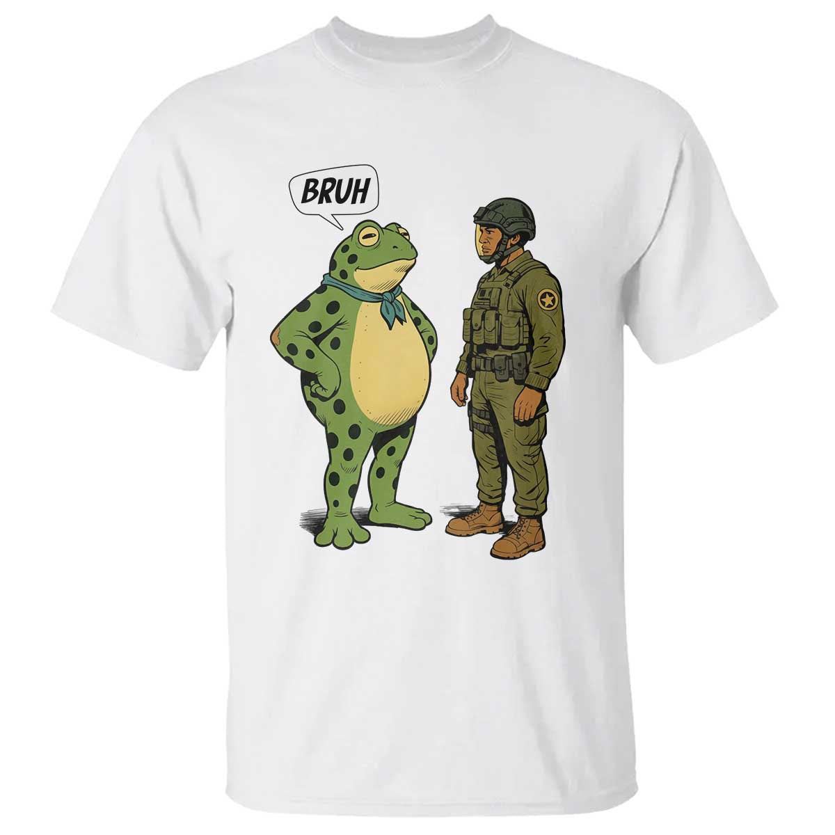 Funny Frog Bruh Resist Meme T Shirt Free Portland Oregon Political Satire TS02 White Print Your Wear