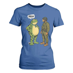 Funny Frog Bruh Resist Meme T Shirt For Women Free Portland Oregon Political Satire TS02 Royal Blue Print Your Wear