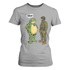 Funny Frog Bruh Resist Meme T Shirt For Women Free Portland Oregon Political Satire TS02 Sport Gray Print Your Wear