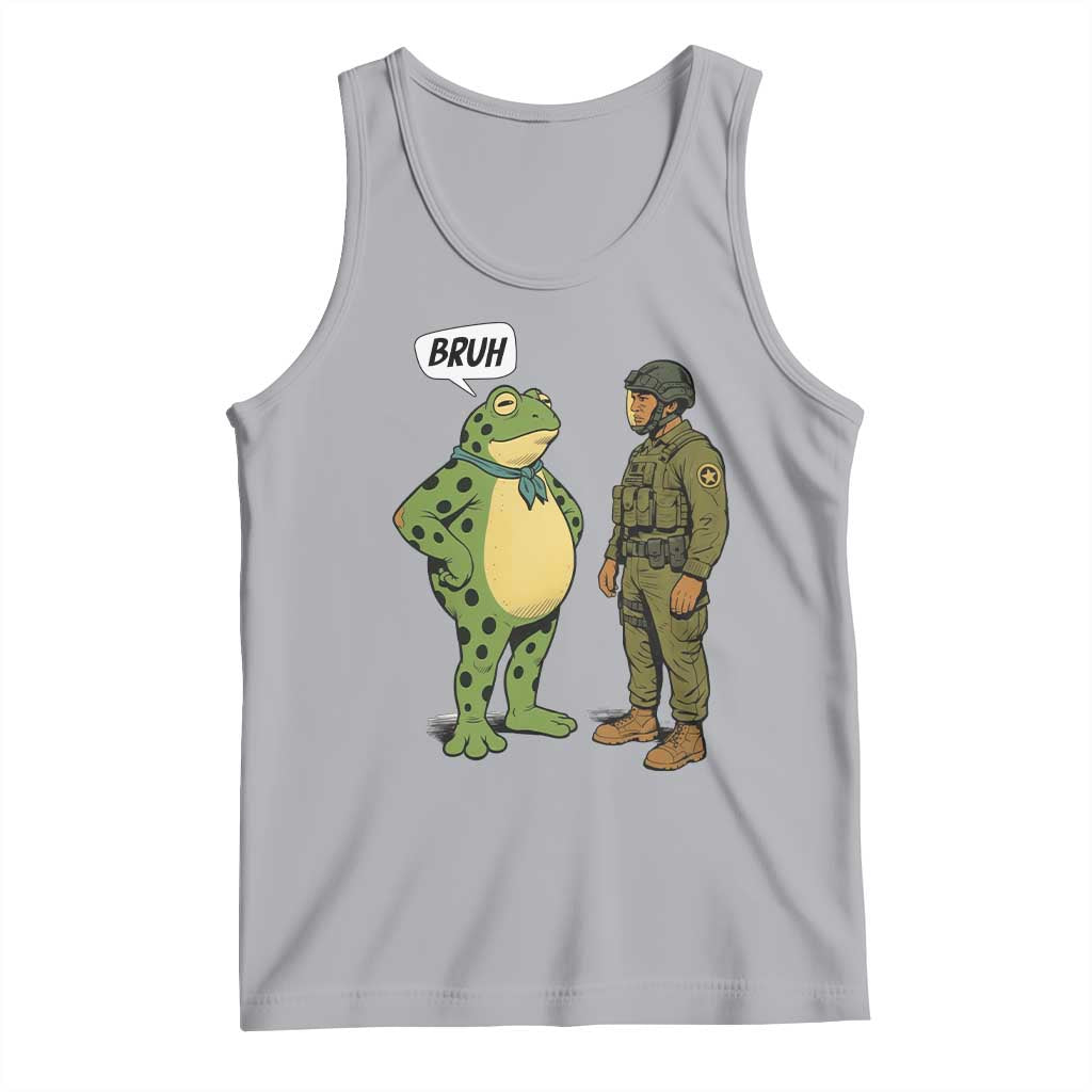 Funny Frog Bruh Resist Meme Tank Top Free Portland Oregon Political Satire TS02 Athletic Heather Print Your Wear