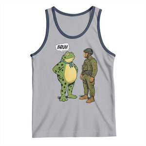 Funny Frog Bruh Resist Meme Tank Top Free Portland Oregon Political Satire TS02 Athletic Heather Navy Print Your Wear