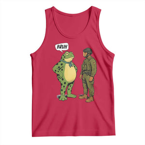 Funny Frog Bruh Resist Meme Tank Top Free Portland Oregon Political Satire TS02 Red Print Your Wear