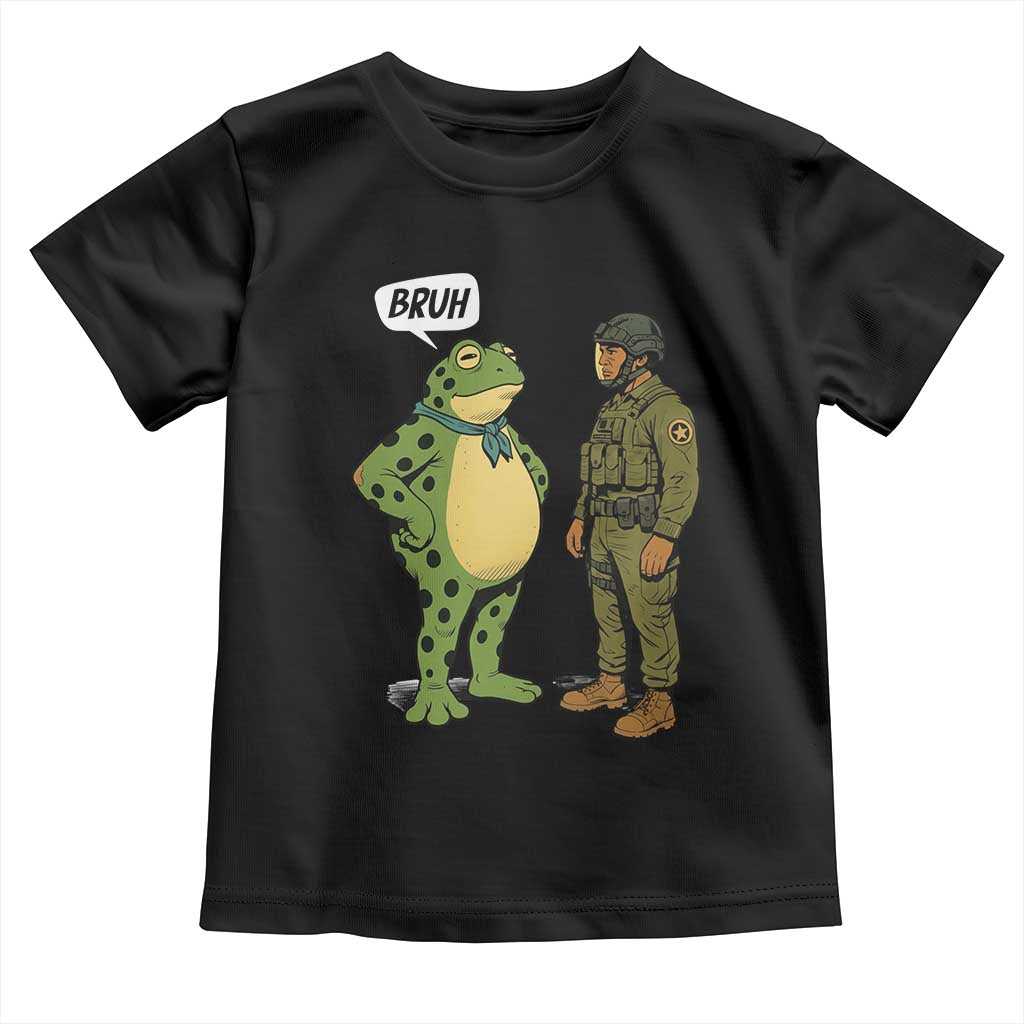 Funny Frog Bruh Resist Meme Toddler T Shirt Free Portland Oregon Political Satire TS02 Black Print Your Wear