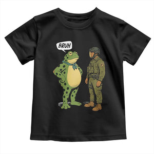 Funny Frog Bruh Resist Meme Toddler T Shirt Free Portland Oregon Political Satire TS02 Black Print Your Wear