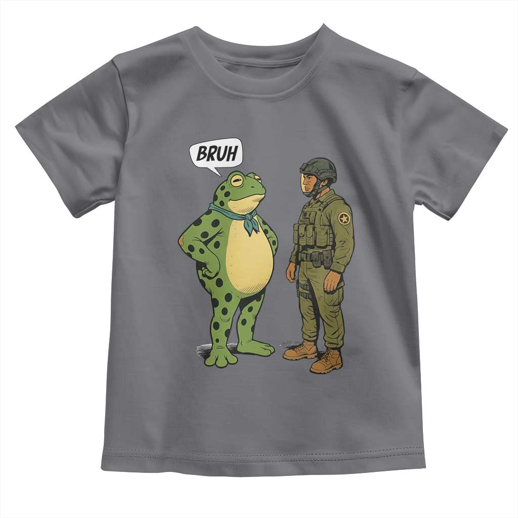 Funny Frog Bruh Resist Meme Toddler T Shirt Free Portland Oregon Political Satire TS02 Charcoal Print Your Wear
