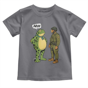 Funny Frog Bruh Resist Meme Toddler T Shirt Free Portland Oregon Political Satire TS02 Charcoal Print Your Wear