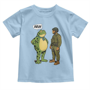 Funny Frog Bruh Resist Meme Toddler T Shirt Free Portland Oregon Political Satire TS02 Light Blue Print Your Wear