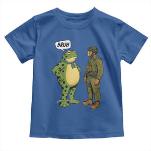 Funny Frog Bruh Resist Meme Toddler T Shirt Free Portland Oregon Political Satire TS02 Royal Blue Print Your Wear
