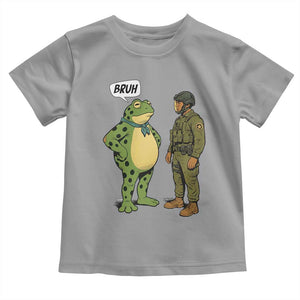 Funny Frog Bruh Resist Meme Toddler T Shirt Free Portland Oregon Political Satire TS02 Sport Gray Print Your Wear