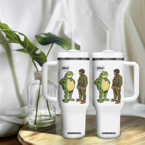 Funny Frog Bruh Resist Meme Tumbler With Handle Free Portland Oregon Political Satire TS02 Print Your Wear