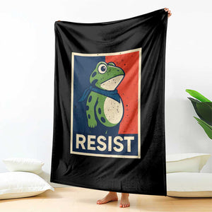 Portland 2025 Protest Throw Blanket Frog Resist Against Pepper Spray TS02 Print Your Wear