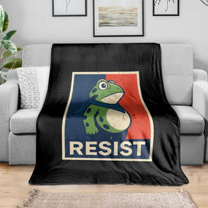 Portland 2025 Protest Throw Blanket Frog Resist Against Pepper Spray TS02 Print Your Wear
