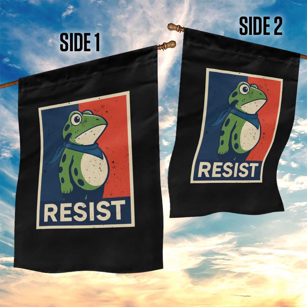 Portland 2025 Protest Garden Flag Frog Resist Against Pepper Spray TS02 Print Your Wear