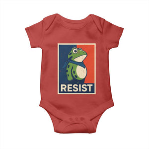 Portland 2025 Protest Baby Onesie Frog Resist Against Pepper Spray TS02 Red Print Your Wear