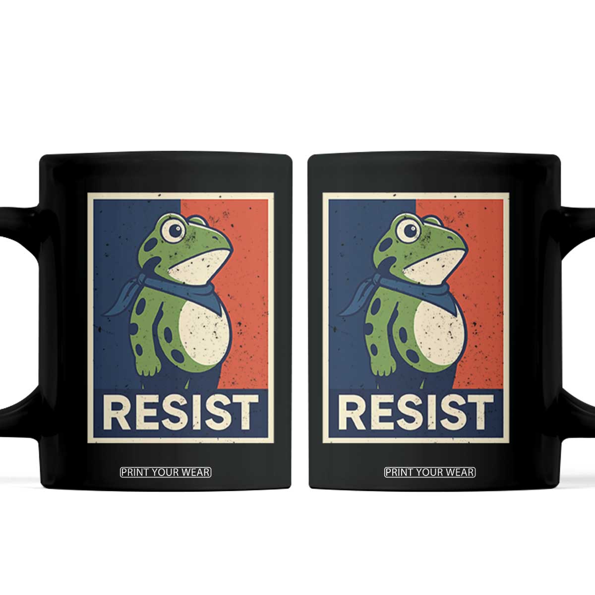 Portland 2025 Protest Coffee Mug Frog Resist Against Pepper Spray TS02 Black Print Your Wear