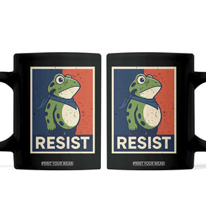 Portland 2025 Protest Coffee Mug Frog Resist Against Pepper Spray TS02 Black Print Your Wear