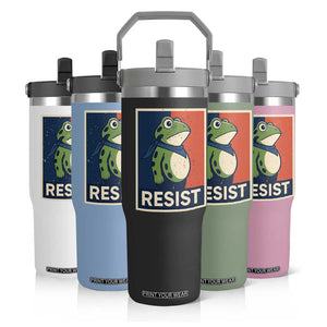 Portland 2025 Protest Flip Straw Tumbler Frog Resist Against Pepper Spray TS02 Print Your Wear