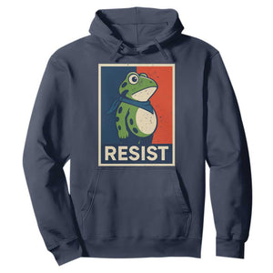Portland 2025 Protest Hoodie Frog Resist Against Pepper Spray TS02 Navy Print Your Wear