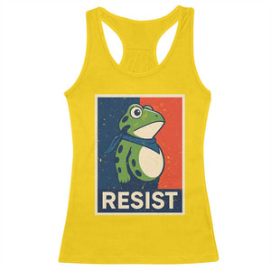 Portland 2025 Protest Racerback Tank Top Frog Resist Against Pepper Spray TS02 Daisy Print Your Wear