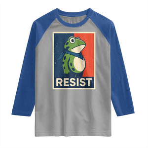 Portland 2025 Protest Raglan Shirt Frog Resist Against Pepper Spray TS02 Sport Gray Royal Print Your Wear