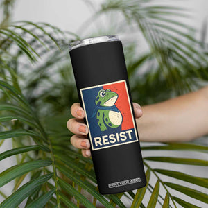 Portland 2025 Protest Skinny Tumbler Frog Resist Against Pepper Spray TS02 Print Your Wear