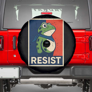 Portland 2025 Protest Spare Tire Cover Frog Resist Against Pepper Spray TS02 Black Print Your Wear
