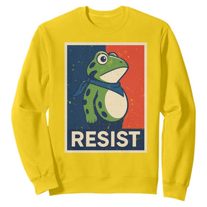 Portland 2025 Protest Sweatshirt Frog Resist Against Pepper Spray TS02 Daisy Print Your Wear