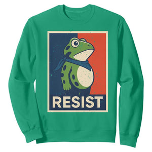 Portland 2025 Protest Sweatshirt Frog Resist Against Pepper Spray TS02 Irish Green Print Your Wear