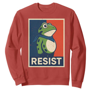 Portland 2025 Protest Sweatshirt Frog Resist Against Pepper Spray TS02 Red Print Your Wear