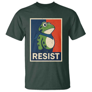 Portland 2025 Protest T Shirt Frog Resist Against Pepper Spray TS02 Dark Forest Green Print Your Wear