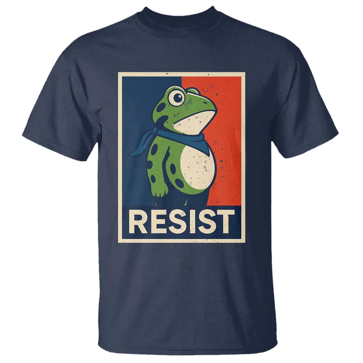 Portland 2025 Protest T Shirt Frog Resist Against Pepper Spray TS02 Navy Print Your Wear