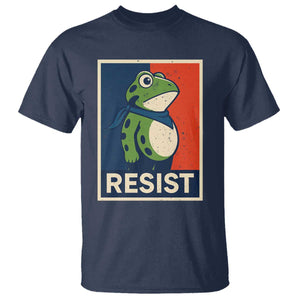 Portland 2025 Protest T Shirt Frog Resist Against Pepper Spray TS02 Navy Print Your Wear