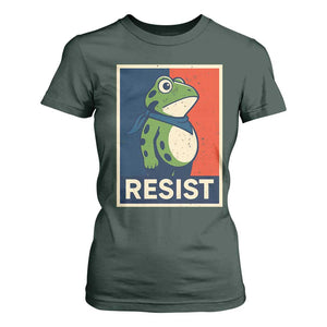Portland 2025 Protest T Shirt For Women Frog Resist Against Pepper Spray TS02 Dark Forest Green Print Your Wear