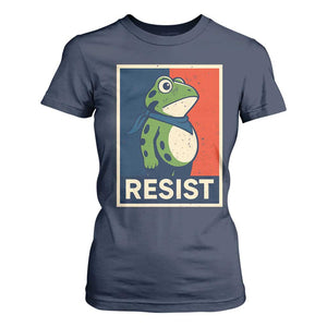 Portland 2025 Protest T Shirt For Women Frog Resist Against Pepper Spray TS02 Navy Print Your Wear