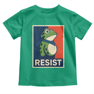 Portland 2025 Protest Toddler T Shirt Frog Resist Against Pepper Spray TS02 Irish Green Print Your Wear
