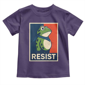 Portland 2025 Protest Toddler T Shirt Frog Resist Against Pepper Spray TS02 Purple Print Your Wear