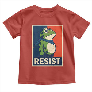 Portland 2025 Protest Toddler T Shirt Frog Resist Against Pepper Spray TS02 Red Print Your Wear