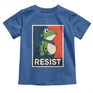 Portland 2025 Protest Toddler T Shirt Frog Resist Against Pepper Spray TS02 Royal Blue Print Your Wear