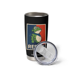 Portland 2025 Protest Tumbler Cup Frog Resist Against Pepper Spray TS02 Print Your Wear