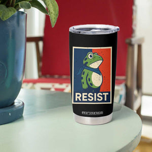 Portland 2025 Protest Tumbler Cup Frog Resist Against Pepper Spray TS02 Print Your Wear